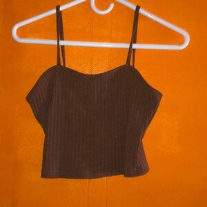 Women’s dark brown crop top size small